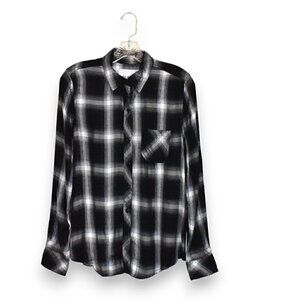 Lola River Long Sleeve Button Down Plaid Shirt Size XS